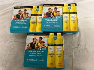 lot 308 image: 3 Boxes of Neutrogena Beach Defense WaterSun Protection 60 SPF Spray Sunscreen