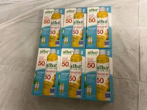 lot 320 image: 6 Boxes of Alba Botanical Hawaiian 50 SPF Coconut Sunscreen