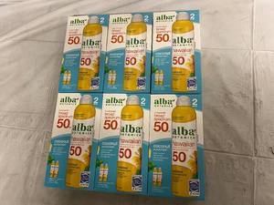 lot 321 image: 6 Boxes of Alba Botanical Hawaiian 50 SPF Coconut Sunscreen