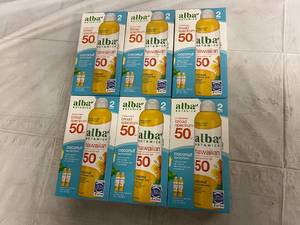 lot 322 image: 6 Boxes of Alba Botanical Hawaiian 50 SPF Coconut Sunscreen