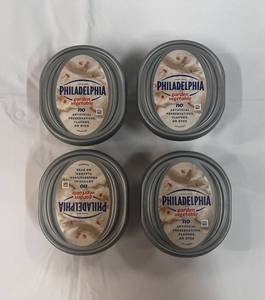 lot 38 image: 4x 7.5oz Philadelphia Cream Cheese-Garden Vegetable