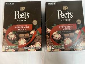lot 391 image: 2x 22ct Peets Peppermint Mocha K-cups-82024