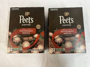 lot 392 image: 2x 22ct Peets Peppermint Mocha K-cups-82024