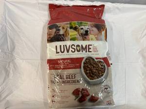 lot 409 image: 15.5lbs Luvsome Adult Dog Food