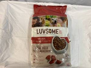lot 411 image: 15.5lbs Luvsome Adult Dog Food