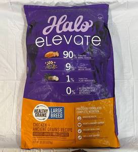 lot 418 image: 20lbs Halo Large Breed Dog Food