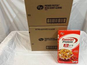 lot 420 image: 2x 8-9oz Boxes Post Premier Protein Cereal Best by 082023