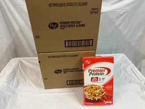 lot 424 image: 2x 8-9oz Boxes Post Premier Protein Cereal Best by 082023
