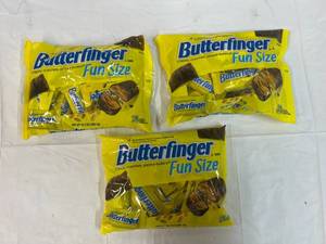 lot 435 image: 3x 10.2oz Bags Fun Size Butterfinger Candy Bars