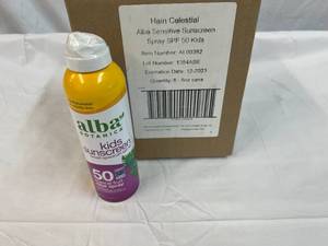 lot 448 image: 6x 6oz Alba Kids Sunscreen SPF 50-Clear Spray