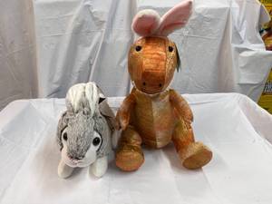 lot 17 image: Plush Easter Bunny & Dino Bunny