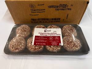 lot 62 image: G. 8x 12oz Good & Gather Breakfast Sausage Patties Best by 092023