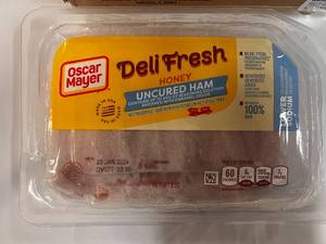 lot 76 image: D. 8x 8oz Oscar Meyer Deli Fresh Lower Sodium Honey Uncured Ham