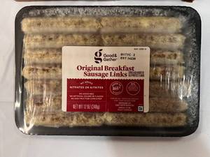 lot 96 image: L. 8x 12oz Good & Gather Breakfast Sausage Links