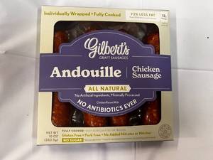 lot 99 image: L. 10x 10oz Packages Gilberts Andouille Chicken Sausages