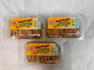 lot 116 image: E. 3x 22oz Mega Pack Oscar Meyer Deli Fresh Oven Roasted Turkey Breast
