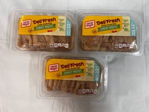lot 117 image: E. 3x 22oz Mega Pack Oscar Meyer Deli Fresh Oven Roasted Turkey Breast