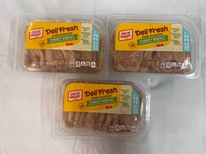 lot 119 image: E. 3x 22oz Mega Pack Oscar Meyer Deli Fresh Oven Roasted Turkey Breast