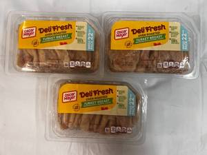 lot 120 image: E. 3x 22oz Mega Pack Oscar Meyer Deli Fresh Oven Roasted Turkey Breast