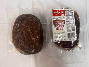 lot 123 image: E. 2x 2lb Hormel Premium Top Round Sliced  Roast Beef