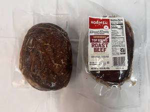 lot 126 image: E. 2x 2lb Hormel Premium Top Round Sliced  Roast Beef
