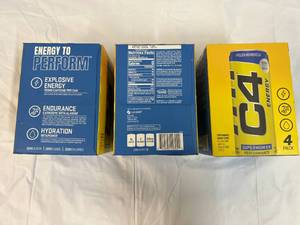 lot 147 image: 3x 4 Packs C4 Energy Drink 12oz Cans