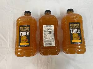 lot 181 image: 3x 64oz Honeycrisp Apple Cider