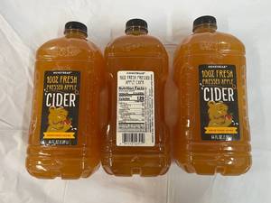 lot 184 image: 3x 64oz Honeycrisp Apple Cider