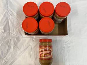 lot 195 image: 6x 2lb 8oz Jars Peanut Delight Creamy Peanut Butter