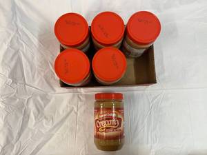 lot 198 image: 6x 2lb 8oz Jars Peanut Delight Creamy Peanut Butter