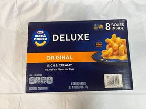 lot 199 image: 8x 14oz box Kraft Deluxe Mac & Cheese