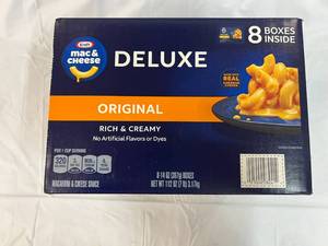 lot 200 image: 8x 14oz box Kraft Deluxe Mac & Cheese