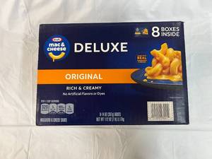 lot 201 image: 8x 14oz box Kraft Deluxe Mac & Cheese
