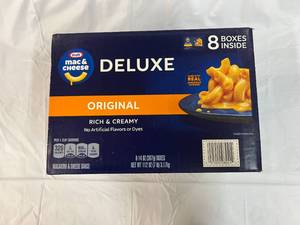 lot 202 image: 8x 14oz box Kraft Deluxe Mac & Cheese
