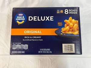lot 203 image: 8x 14oz box Kraft Deluxe Mac & Cheese