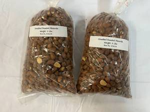 lot 220 image: 2x 2lb Bags Whole Raw Almonds Best by 04302024