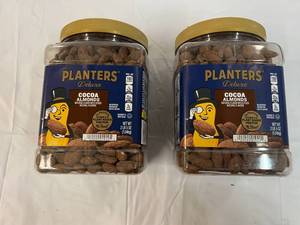 lot 226 image: 2x 2lb 5oz Planters Cocoa Almonds