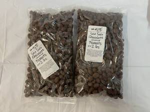 lot 235 image: 2x 2lb Bags Sea Salt Chocolate Covered Peanuts Best by 05022024