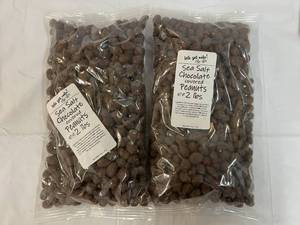 lot 238 image: 2x 2lb Bags Sea Salt Chocolate Covered Peanuts Best by 05022024