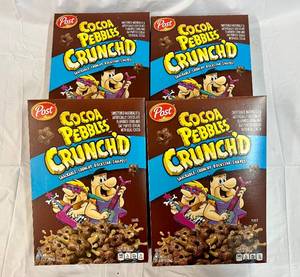 lot 248 image: 4x 11.5oz Cocoa Pebbles Crunch Cereal
