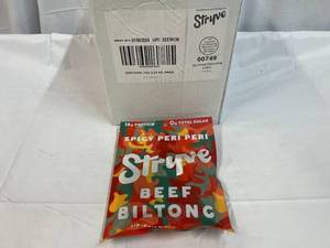 lot 254 image: 12x 2.25oz bags Stryve Air Dried Beef-Spicy Peri Peri