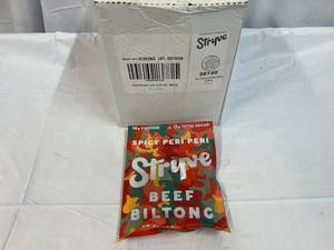 lot 257 image: 12x 2.25oz bags Stryve Air Dried Beef-Spicy Peri Peri