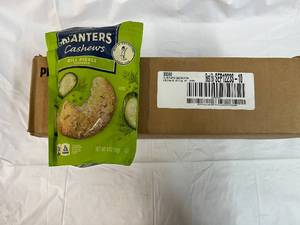 lot 272 image: 12x 5oz bags Planter Dill Pickle Cashews Best by 09122023