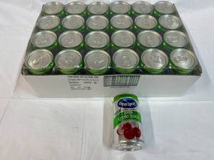 lot 279 image: 24x 7.5oz Cans Ocean Spray 100% Apple Juice Best by 09032023