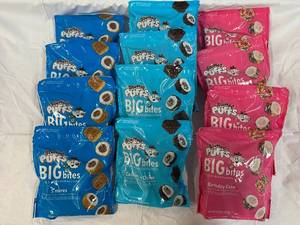 lot 290 image: 4 each Stuffed Puffs Smores, Cookies & Cream & Birthday Cake