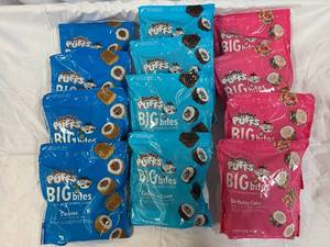 lot 291 image: 4 each Stuffed Puffs Smores, Cookies & Cream & Birthday Cake