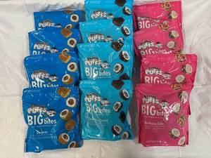 lot 292 image: 4 each Stuffed Puffs Smores, Cookies & Cream & Birthday Cake