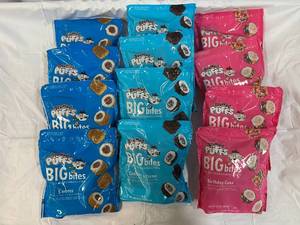 lot 294 image: 4 each Stuffed Puffs Smores, Cookies & Cream & Birthday Cake