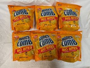 lot 303 image: 6x 6oz Bags Honey Comb Big Bites