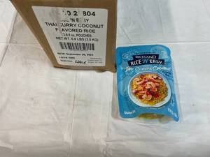 lot 306 image: 12x 8.8oz Rice & Easty  Thai Curry Coconut Flavored Rice Besy by 09252023